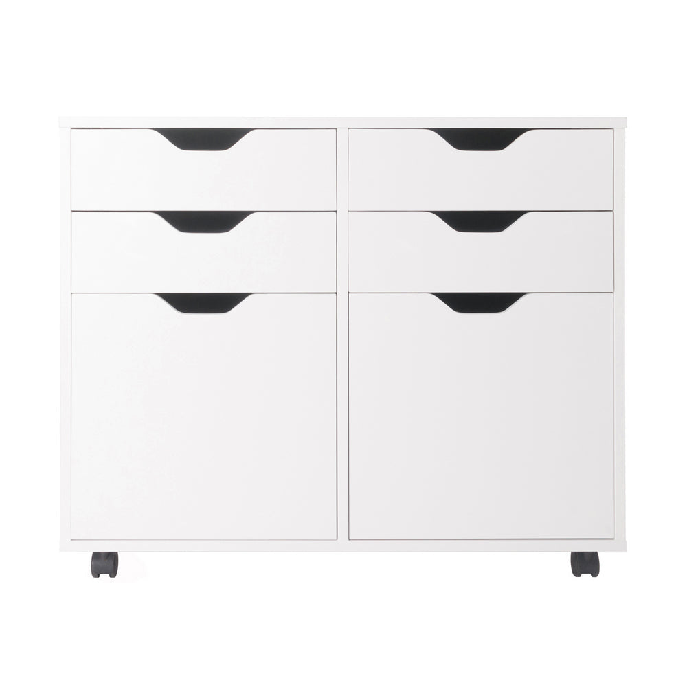 Halifax 2-Door 4-Drawer Mobile Cabinet White WIN-10622