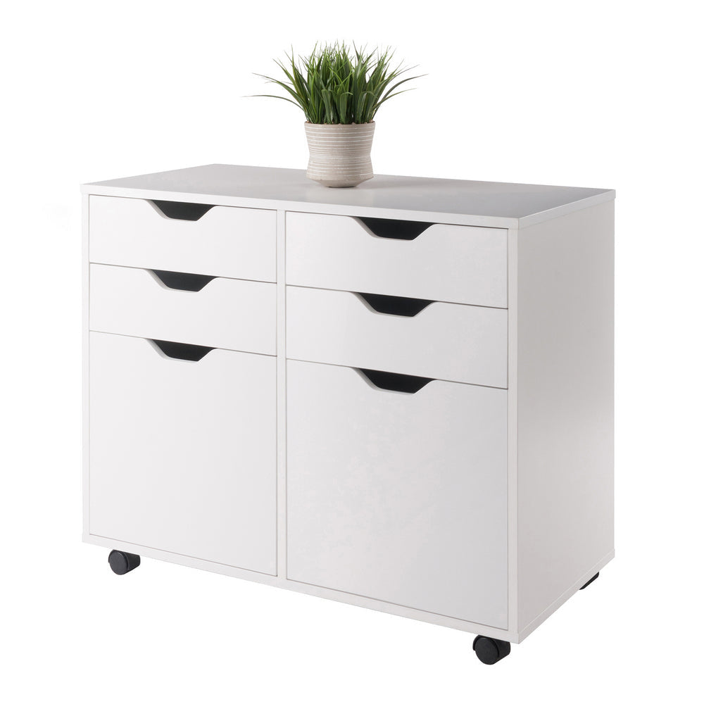 Halifax 2-Door 4-Drawer Mobile Cabinet White WIN-10622