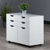 Halifax 2-Door, 4-Drawer Mobile Cabinet, White