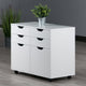 Halifax 2-Door, 4-Drawer Mobile Cabinet, White