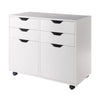 Halifax 2-Door, 4-Drawer Mobile Cabinet, White