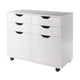 Halifax 2-Door, 4-Drawer Mobile Cabinet, White