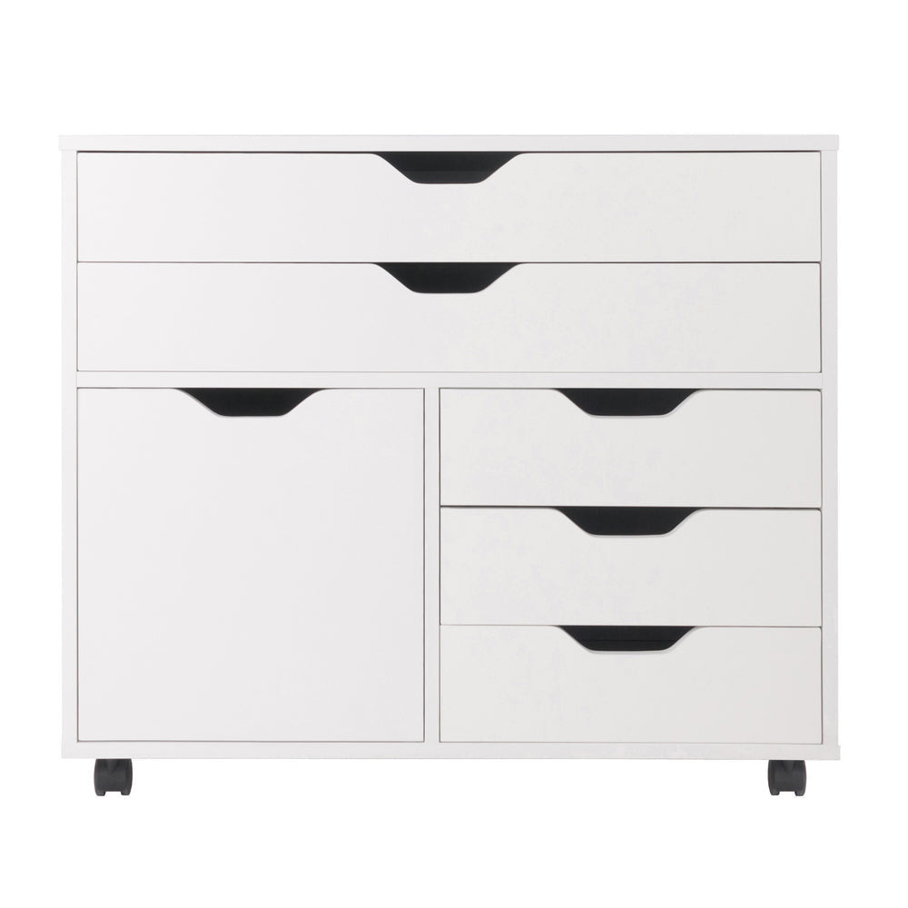 Halifax 3-Section Multi-Storage Mobile Cabinet White WIN-10633