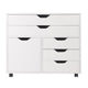 Halifax 3-Section Multi-Storage Mobile Cabinet White WIN-10633