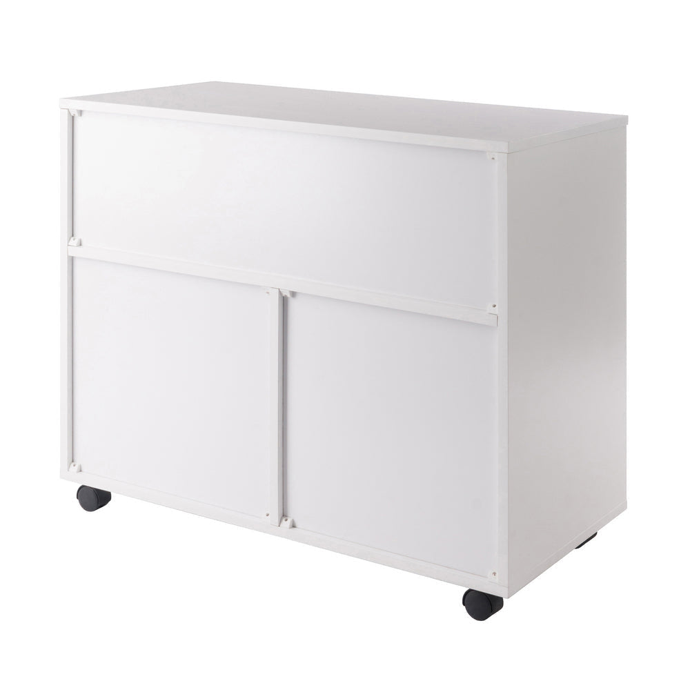 Halifax 3-Section Multi-Storage Mobile Cabinet White WIN-10633