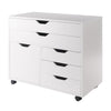 Halifax 3-Section Multi-Storage Mobile Cabinet, White