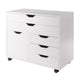 Halifax 3-Section Multi-Storage Mobile Cabinet, White