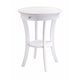 Sasha Round Accent Table, White