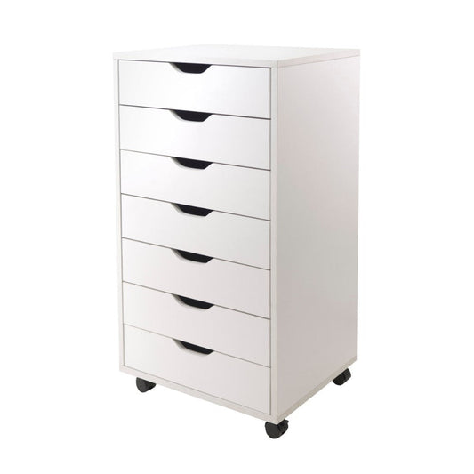 Halifax 7-Drawer Mobile Cabinet, White