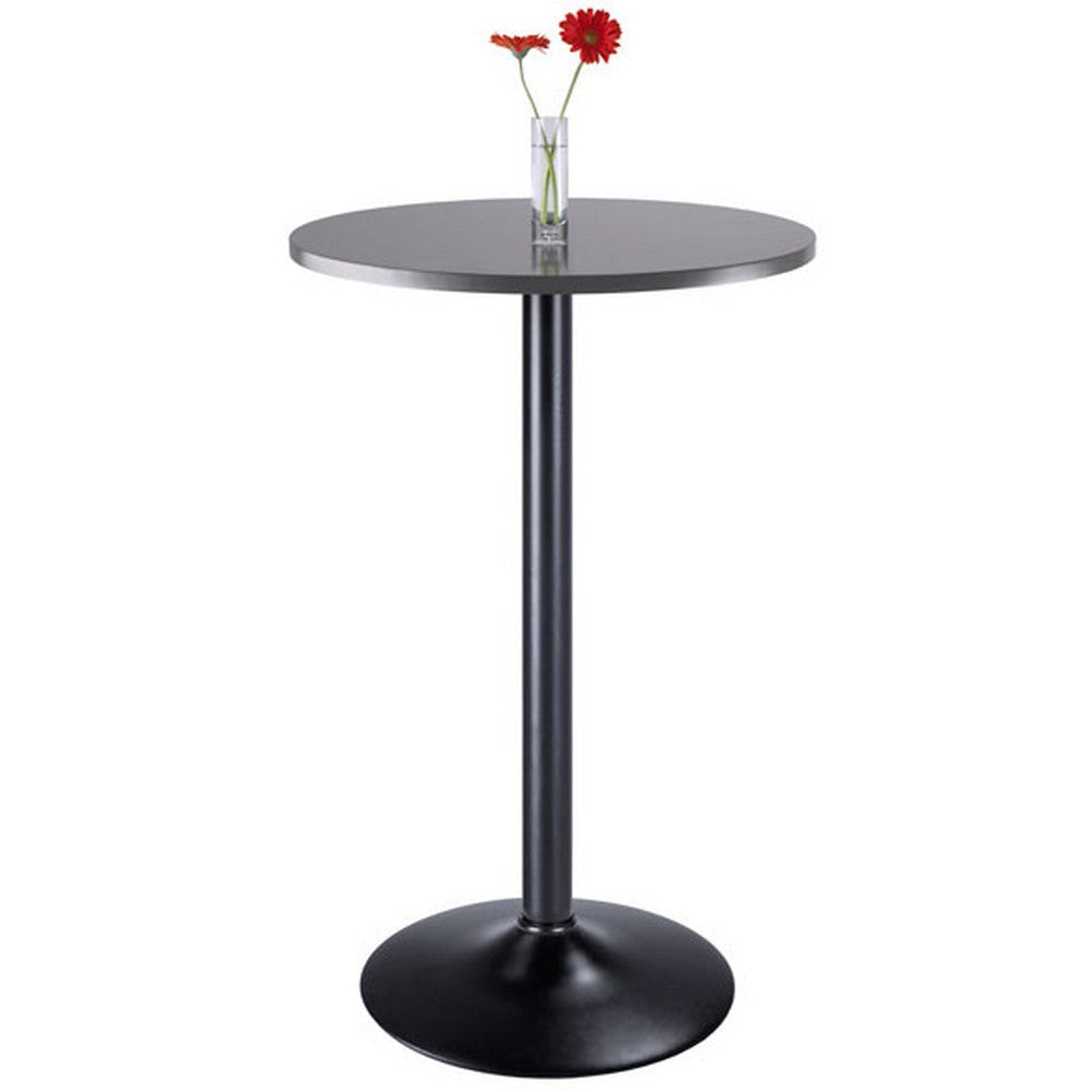 Tarah Pub Table Black and Slate Gray WIN-16123