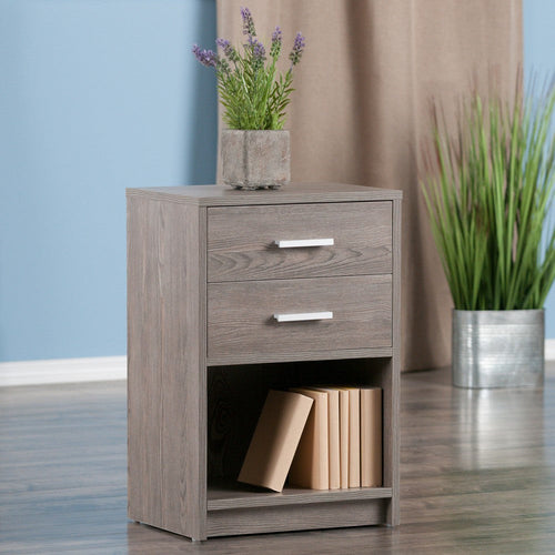 Molina Accent Table, Nightstand, Ash Gray