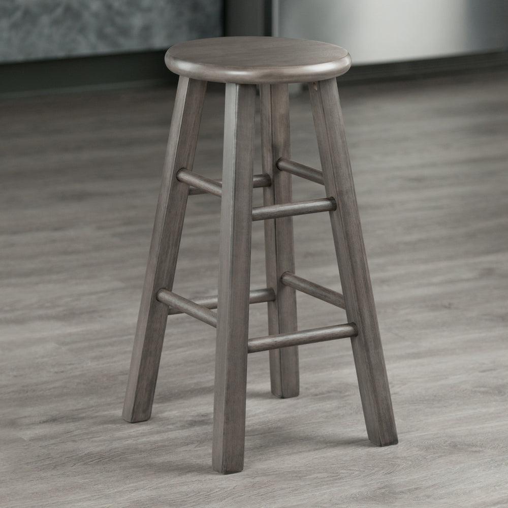 Ivy Square Leg Counter Stool, Rustic Gray