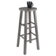 Ivy Square Leg Bar Stool Rustic Gray WIN-16230