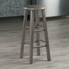 Ivy Square Leg Bar Stool, Rustic Gray