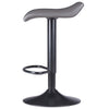 Tarah 2-Pc Adjustable Swivel Seat Stool Set Black and Slate Gray WIN-16232