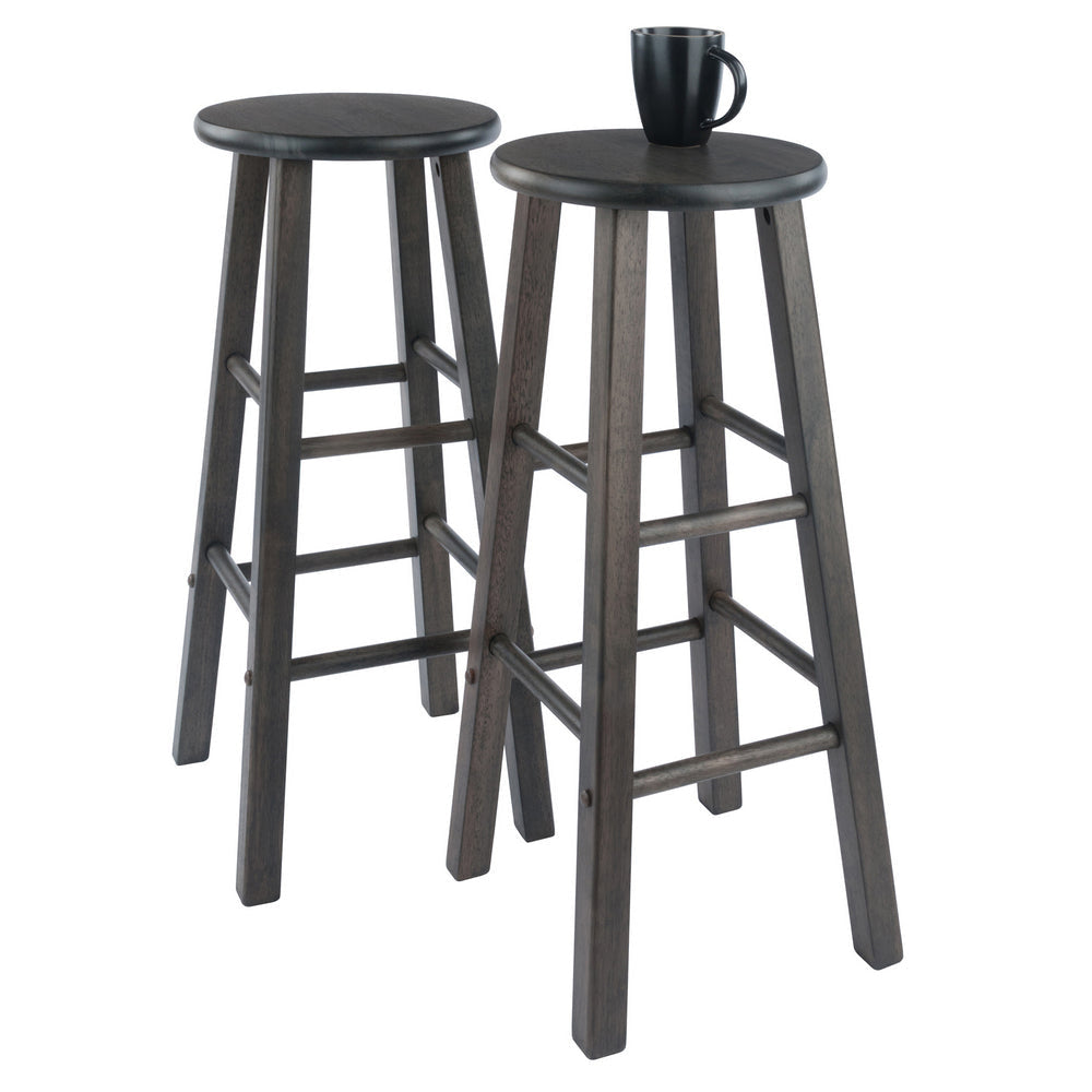 Element 2-Pc Bar Stool Set Oyster Gray WIN-16270