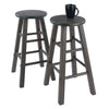 Element 2-Pc Counter Stool Set Oyster Gray WIN-16274
