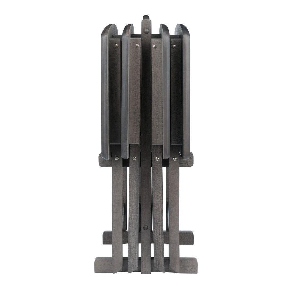 Dylan 5-Pc Oversized Snack Table Set Oyster Gray WIN-16517