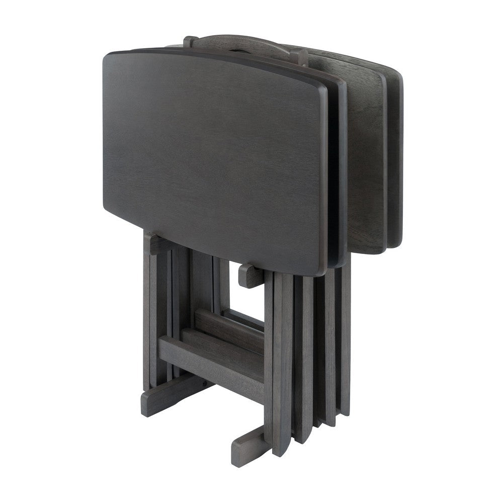 Dylan 5-Pc Oversized Snack Table Set, Oyster Gray 