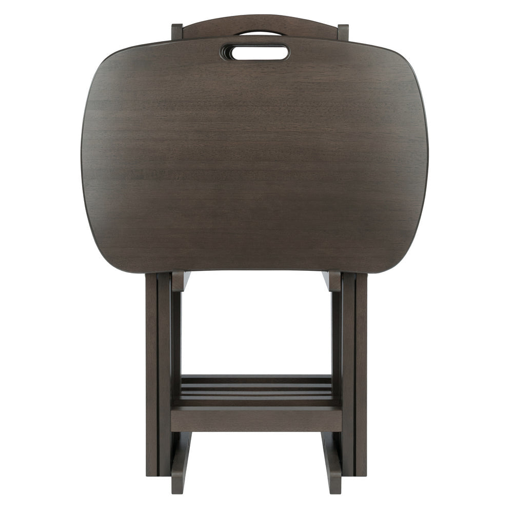 Lucca 5-Pc Snack Table Set Oyster Gray WIN-16577