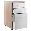 Kenner File Cabinet 2-Drawer Reclaimed Wood and White WIN-18316