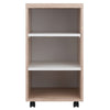 Kenner Open Shelf Cabinet Reclaimed Wood and White WIN-18333