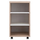 Kenner Open Shelf Cabinet Reclaimed Wood and White WIN-18333