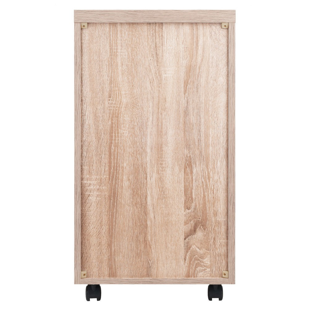 Kenner Open Shelf Cabinet 3-Drawer Reclaimed Wood and White WIN-18532