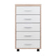 Kenner 5-Drawer Cabinet Reclaimed Wood and White WIN-18556