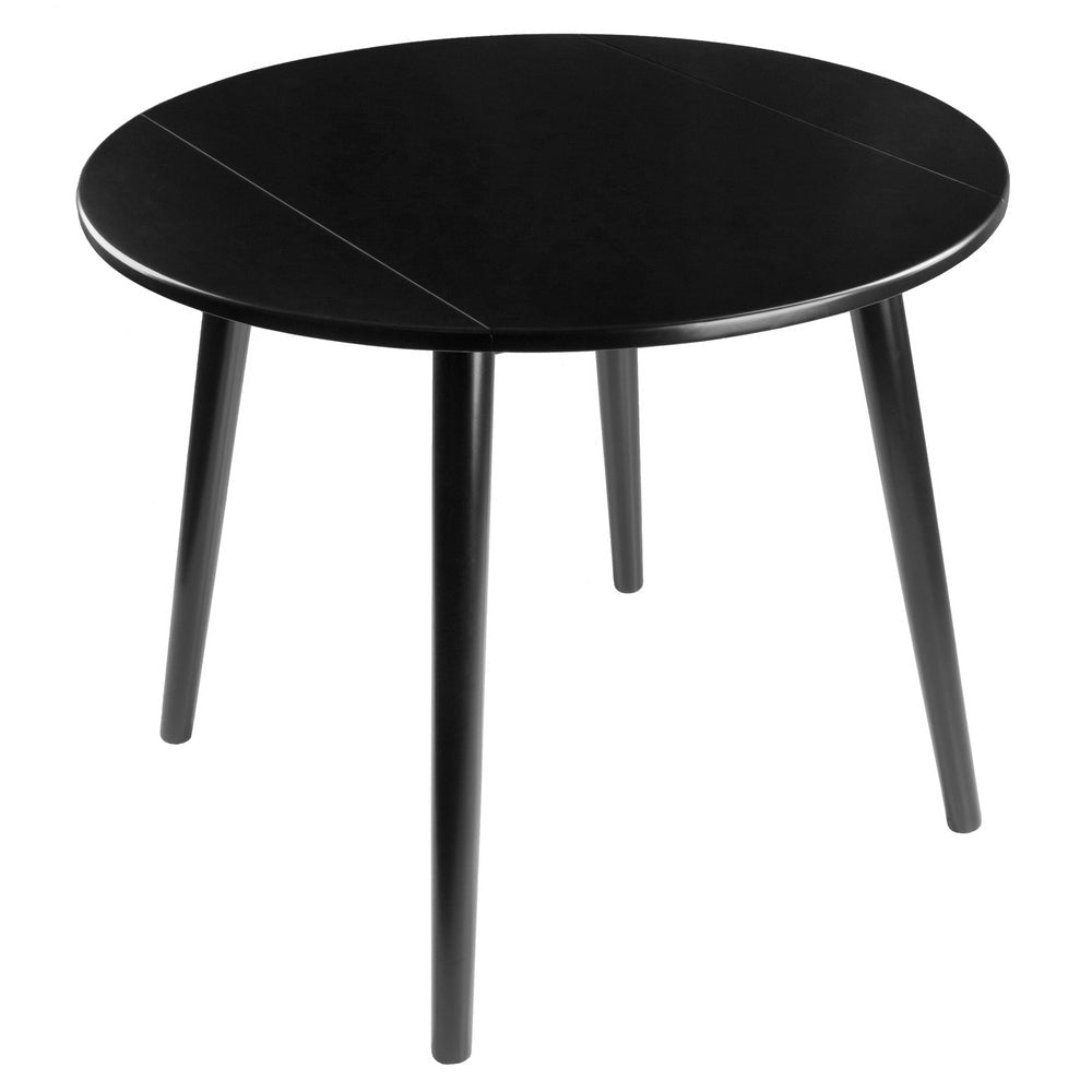 Moreno Round Drop Leaf Dining Table Black WIN-20036