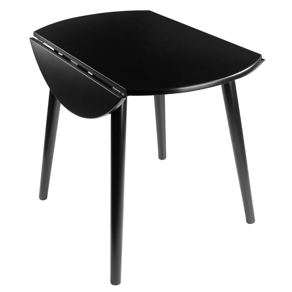 Moreno Round Drop Leaf Dining Table Black WIN-20036
