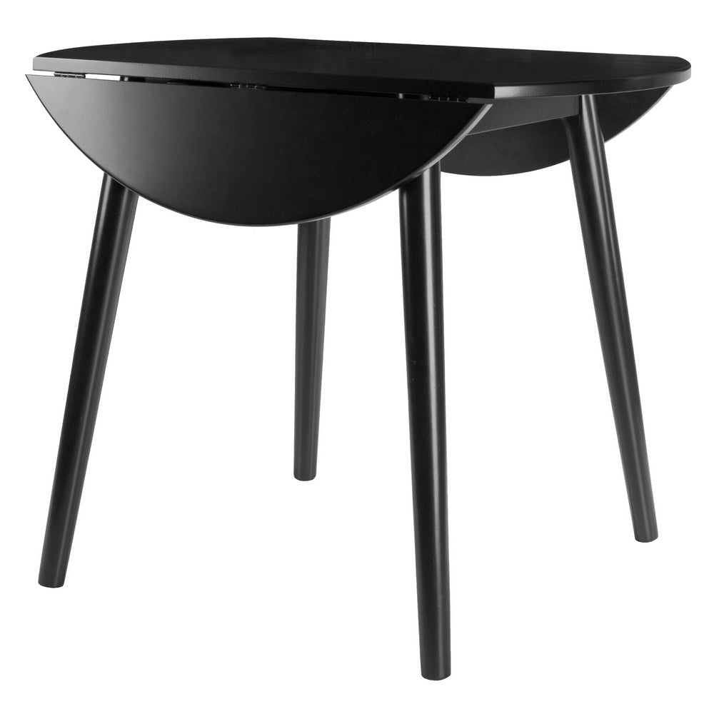 Moreno Round Drop Leaf Dining Table Black WIN-20036