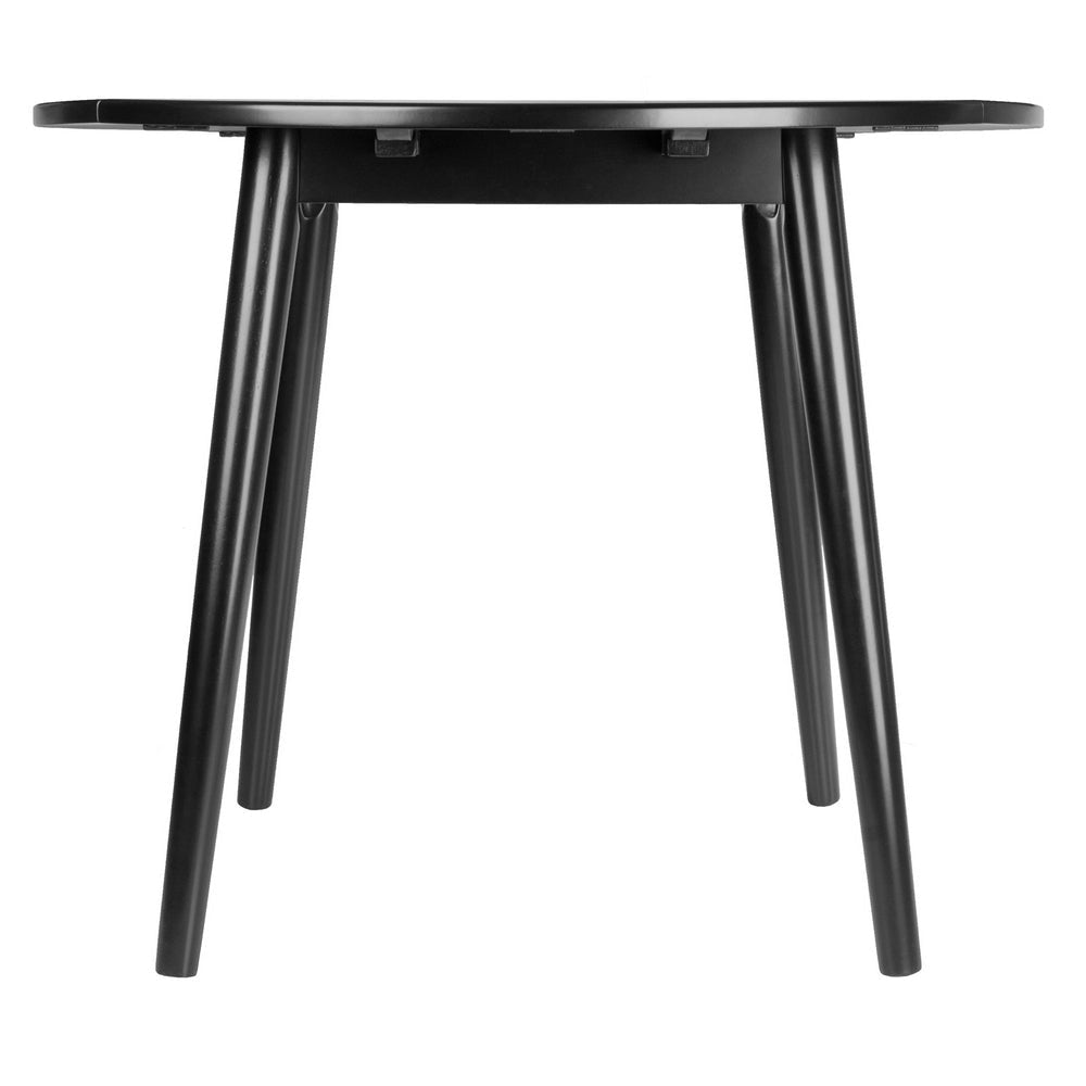 Moreno Round Drop Leaf Dining Table Black WIN-20036