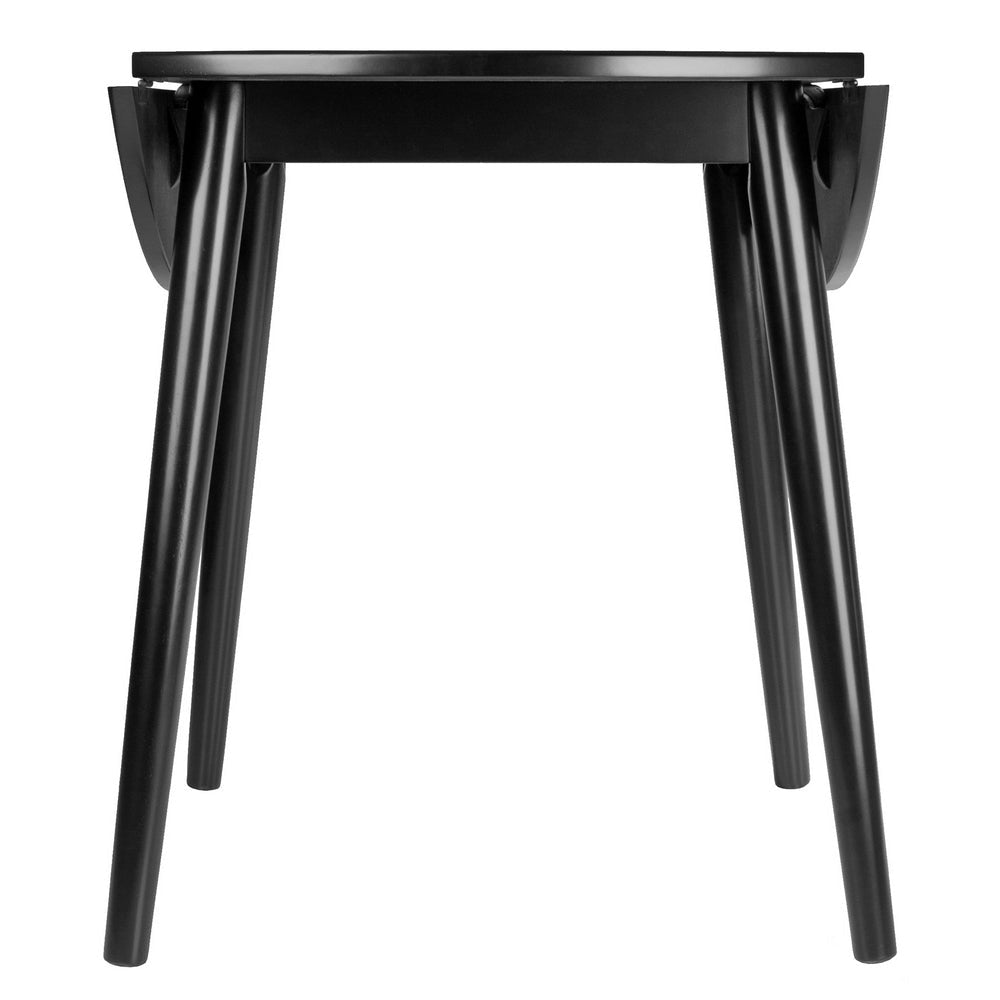 Moreno Round Drop Leaf Dining Table Black WIN-20036