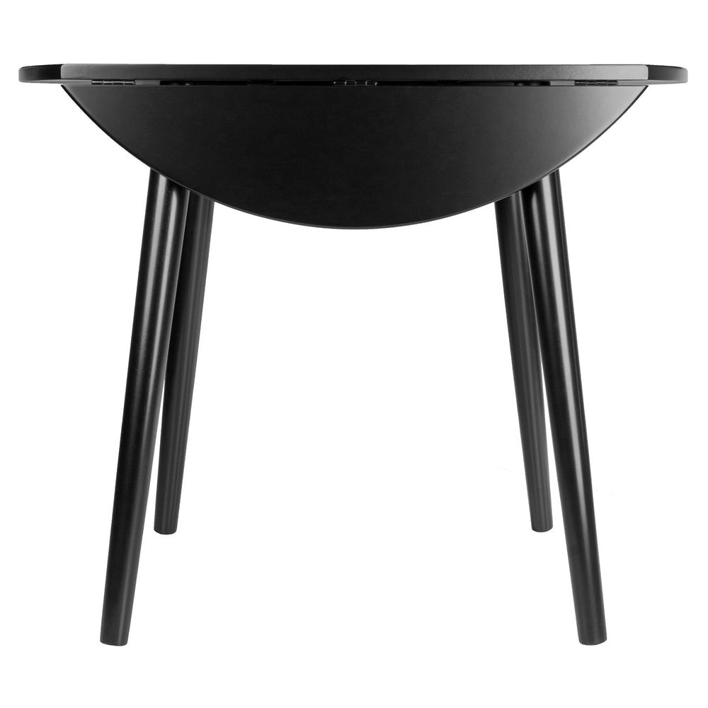 Moreno Round Drop Leaf Dining Table Black WIN-20036