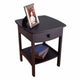 Claire Curved Accent Table Nightstand Black WIN-20218