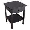 Claire Curved Accent Table, Nightstand, Black