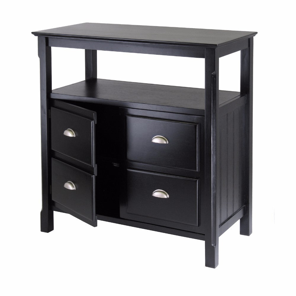 Timber Buffet Cabinet Black WIN-20236