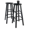 Element 2-Pc Bar Stool Set Black WIN-20270