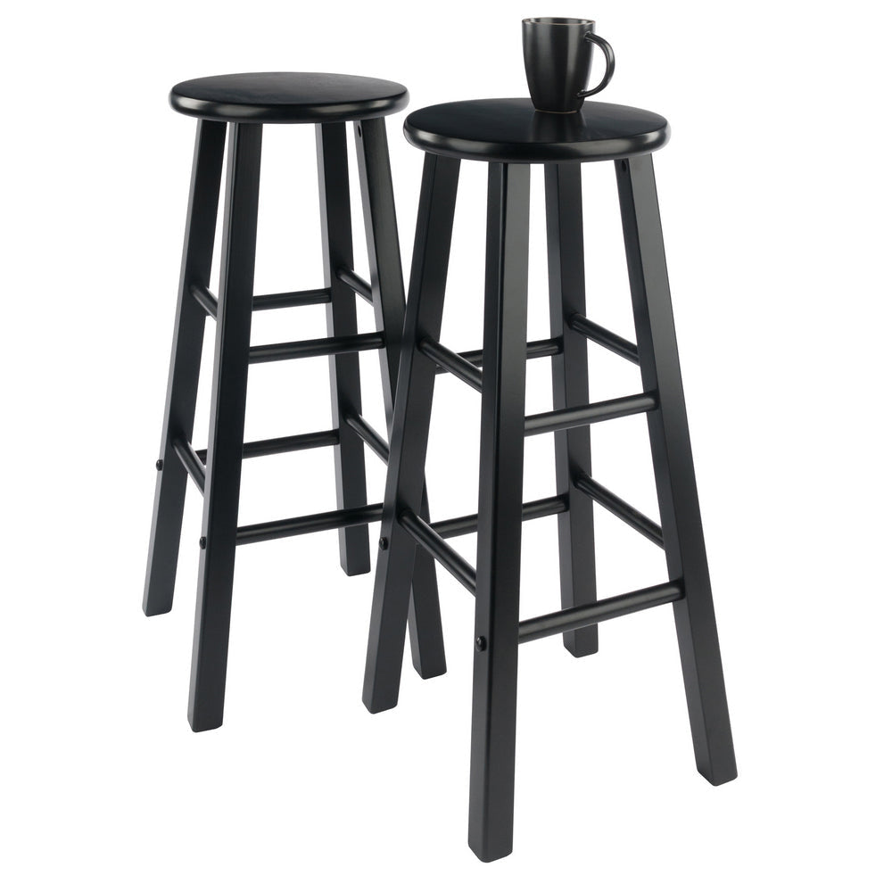 Element 2-Pc Bar Stool Set Black WIN-20270