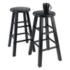 Element 2-Pc Counter Stool Set Black WIN-20274