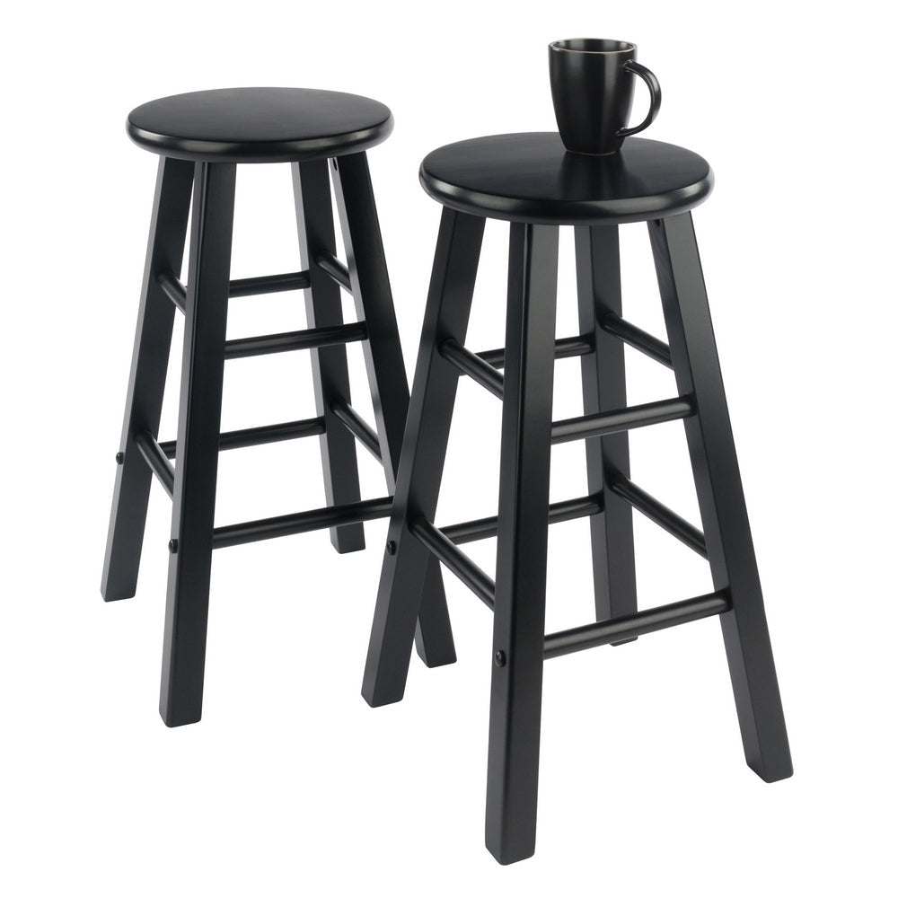 Element 2-Pc Counter Stool Set Black WIN-20274