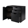 Halifax 2-Section Mobile Filing Cabinet Black WIN-20431