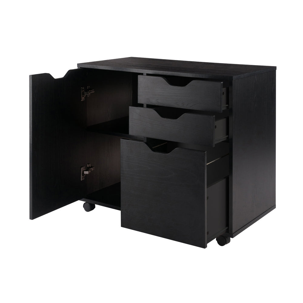 Halifax 2-Section Mobile Filing Cabinet Black WIN-20431