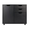 Halifax 2-Section Mobile Filing Cabinet Black WIN-20431