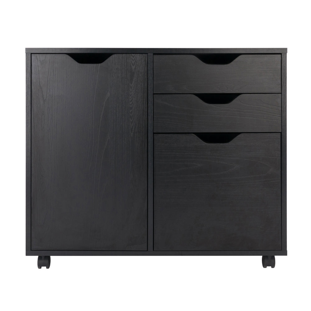 Halifax 2-Section Mobile Filing Cabinet Black WIN-20431