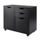 Halifax 2-Section Mobile Filing Cabinet, Black