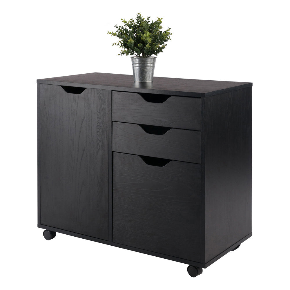 Halifax 2-Section Mobile Filing Cabinet Black WIN-20431