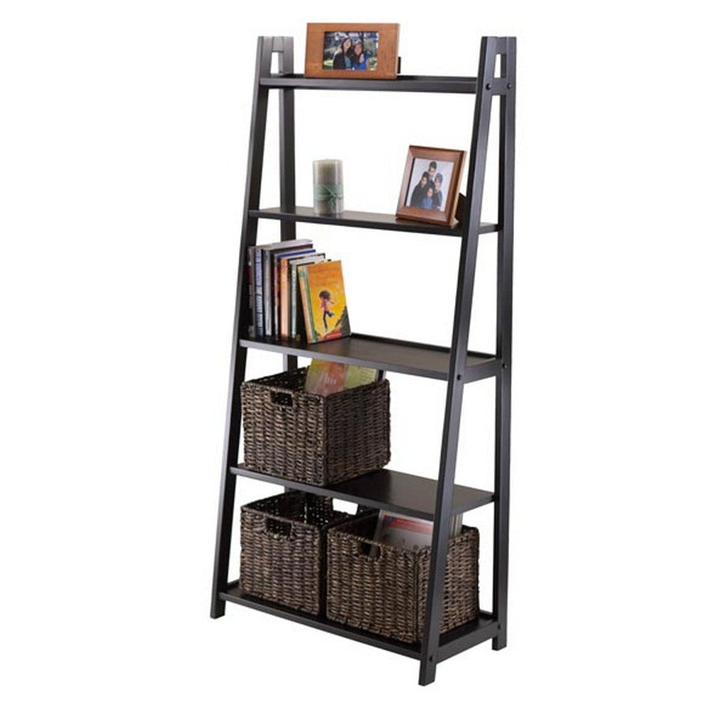 Adam 5-Tier A-Frame Shelf Black WIN-20513