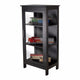 Wood Poppy Display Cabinet Glass Door Black WIN-20523